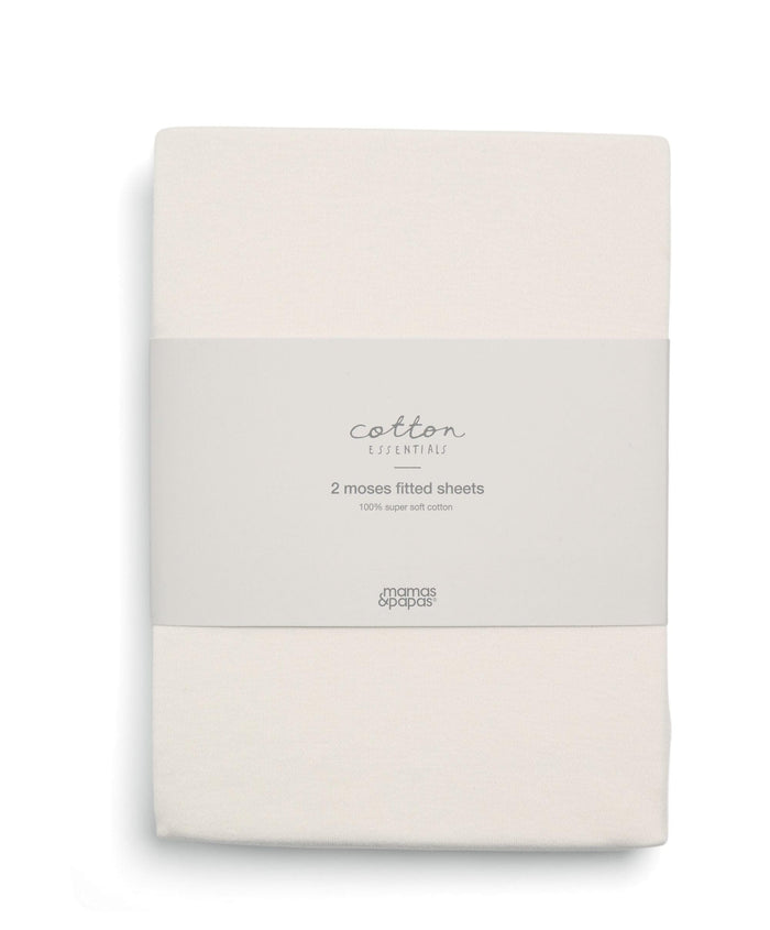 Mamas & Papas Moses Basket Sheets Moses Basket Fitted Sheets (2 pack) - Cream