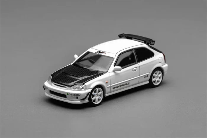 MOTORHELIX MH 1:64 EK9 JS Racing White Carbon TYPE R S2000 R34 Diecast Model Car