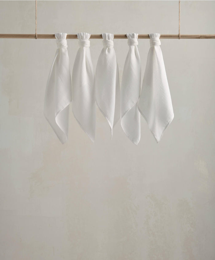 Mamas & Papas Bibs & Muslins Muslin Squares White - 5 Pack