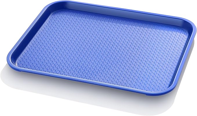 New Star Foodservice Fast Food Tray, Blue, 14 x 18 Inch, Set of 12
