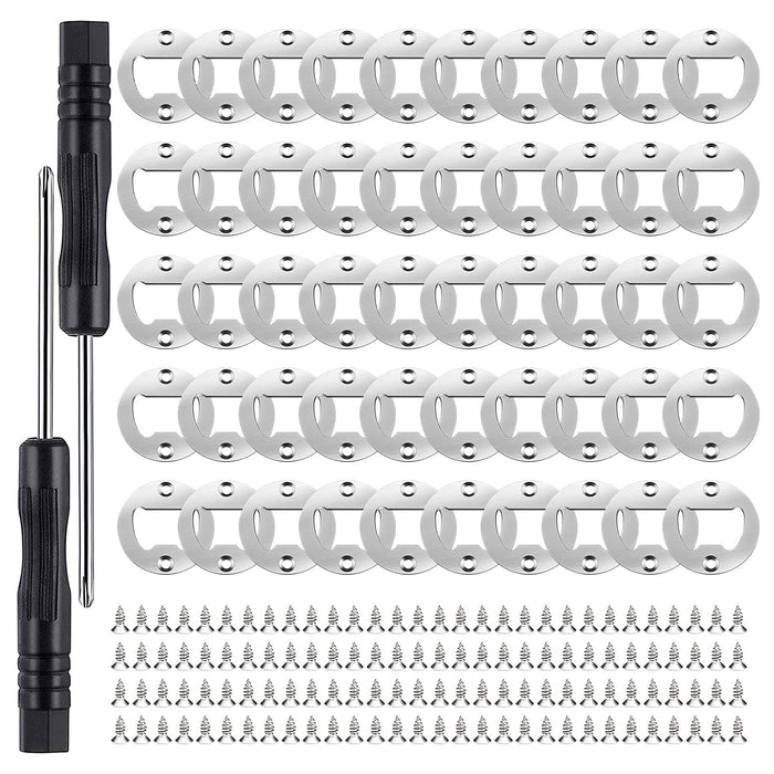 Ohiyoo 100 Set DIY Bottle Opener Kit - Stainless Steel Metal Opener Inserts for Wood (Black)