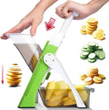 ONCE FOR ALL Safe Mandoline Slicer, Vegetable Slicer Potato Slicer, Green