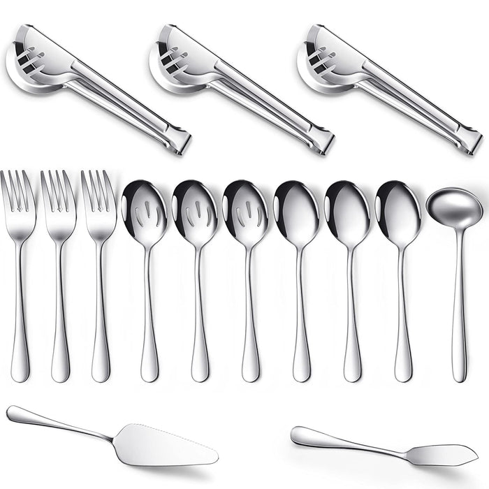 Patelai Serving Utensils Set, Black, 10 Pieces