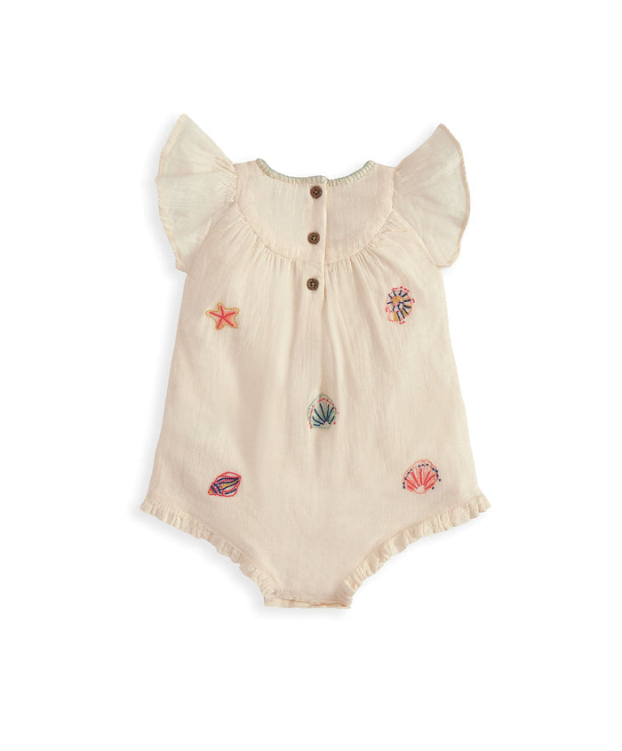 Mamas & Papas Rompers Pink Embroidered Romper