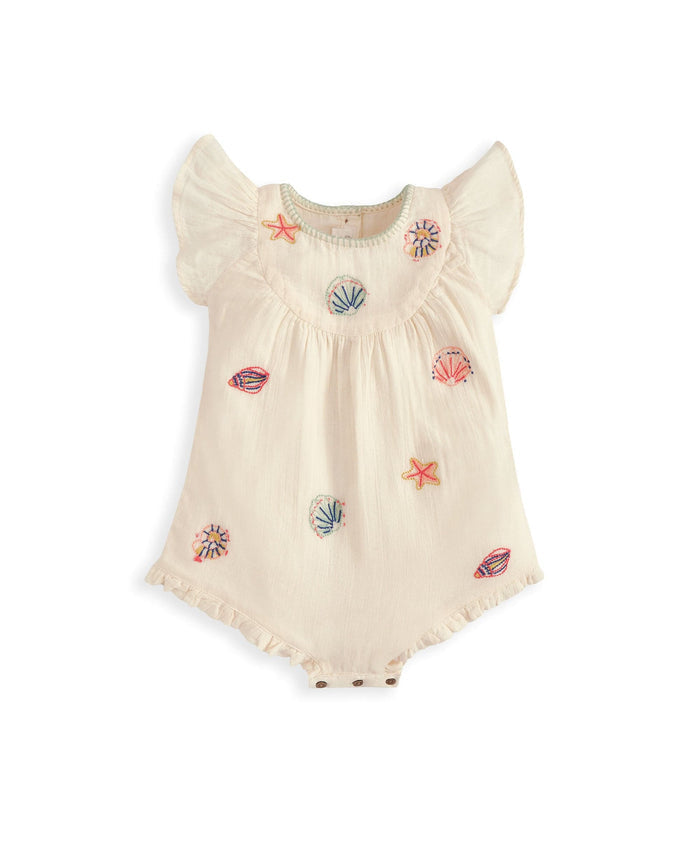 Mamas & Papas Rompers Pink Embroidered Romper