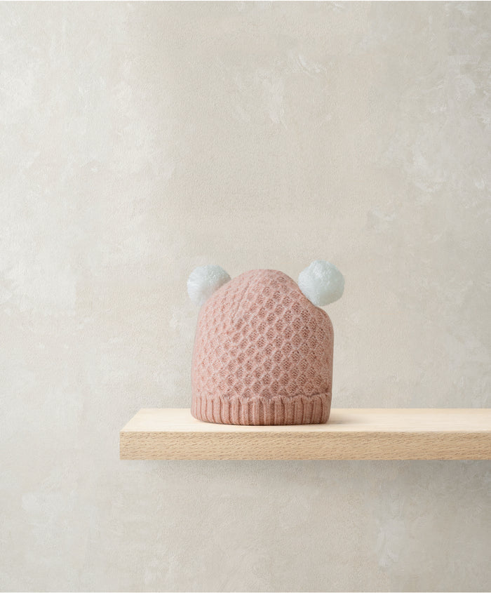 Mamas & Papas Hats & Mitts Pink Pom Pom Hat