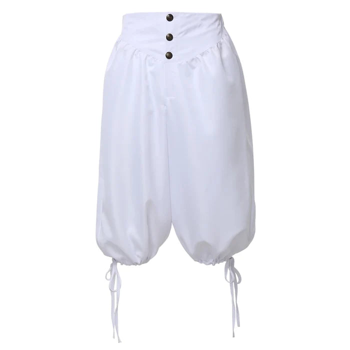Pirate Costume Breeches Pirate Pants Renaissance Medieval Viking Trousers Cosplay Back Lace Up Shorts