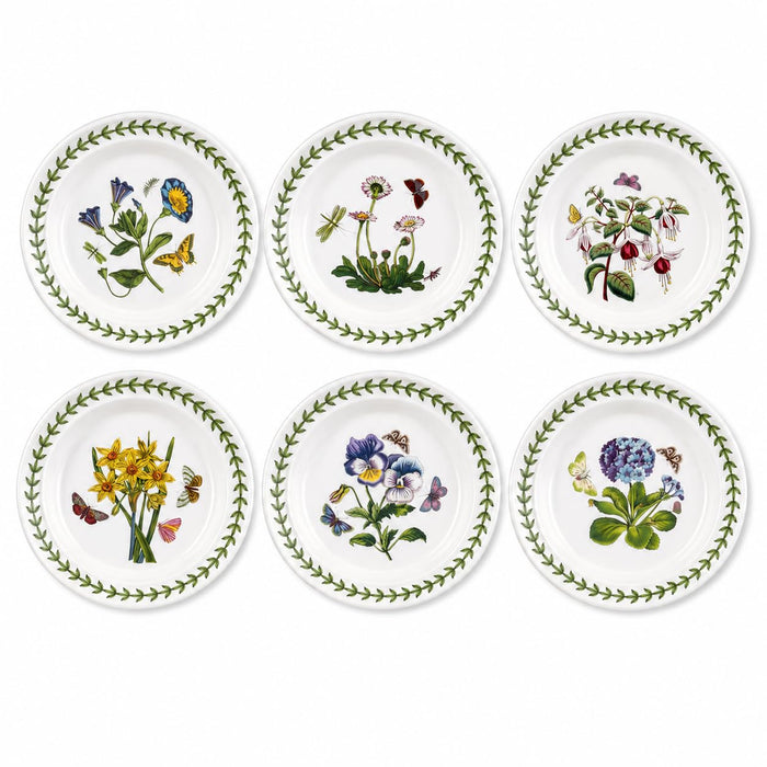 Portmeirion Botanic Garden Side Plates - Assorted Floral Patterns, Set of 6