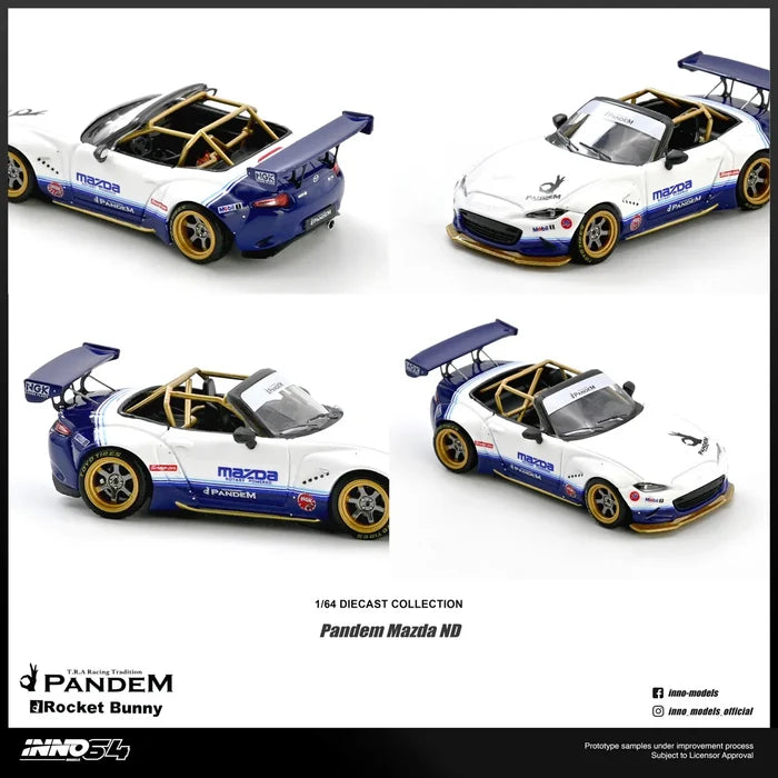**Pre-order**INNO 1:64 Mazda MX-5 (ND) Miata PANDEM ROCKET BUNNY V1.0 Diecast Model Car