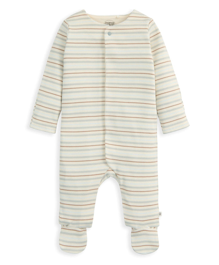 Mamas & Papas All-in-Ones & Bodysuits Ribbed Stripe Sleepsuit