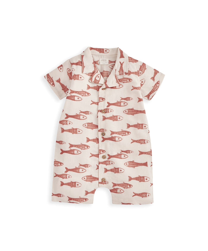Mamas & Papas Rompers Sardine Linen Romper