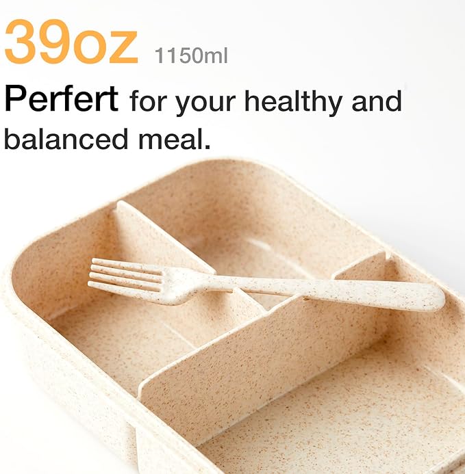 SEVENY Bento Lunch Box For Adults & Body Builders, White