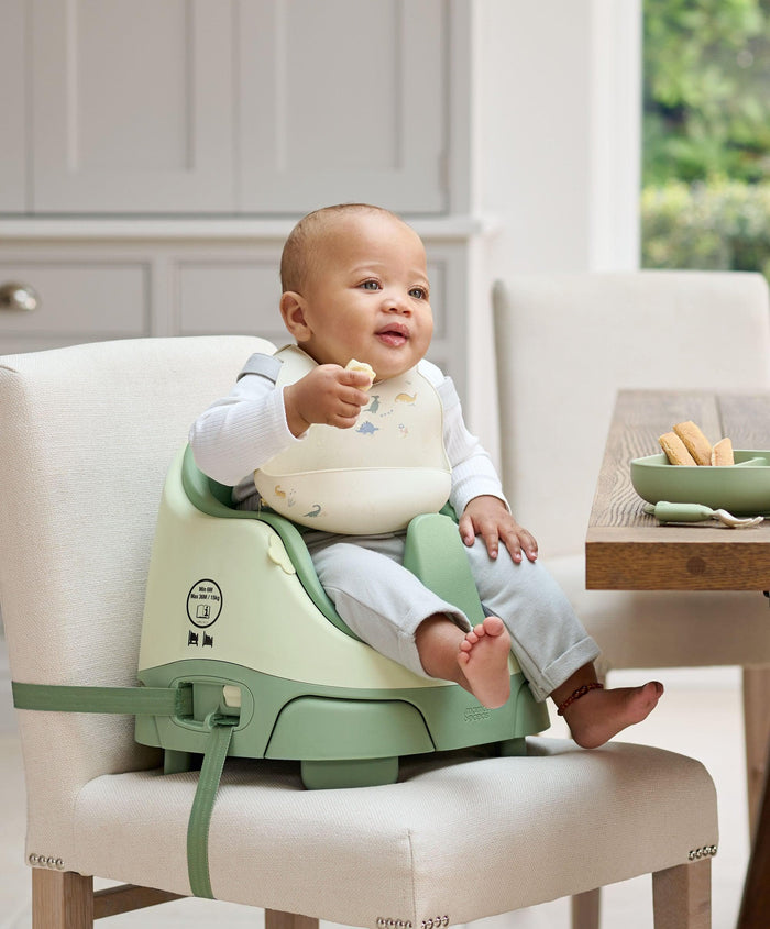 Mamas & Papas Baby Weaning Silicone Bibs (2 Pack) - Dino Teal