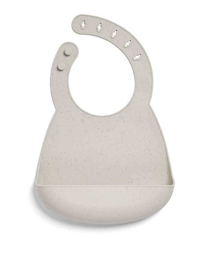 Mamas & Papas Baby Weaning Silicone Bibs (2 Pack) – Neutral Speckle