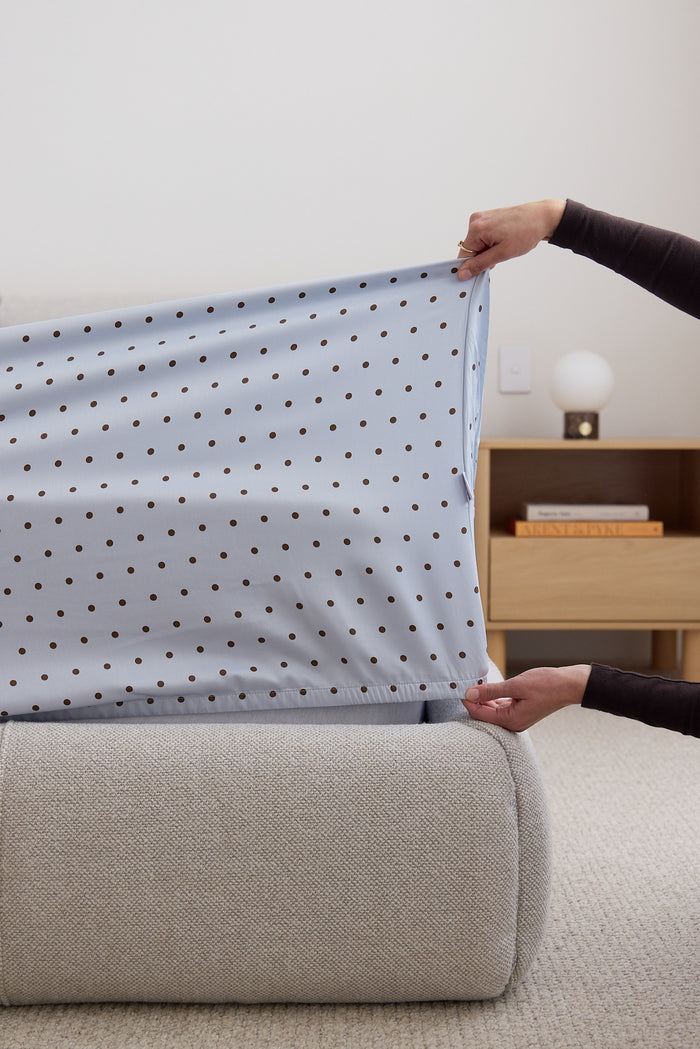 Sky Polka Dot Bamboo Fitted Sheet