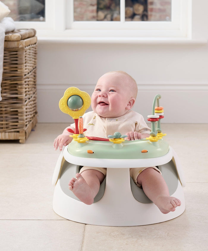 Mamas & Papas Baby Floor Seating Snug Floor Seat with Activity Tray - Pebble Grey