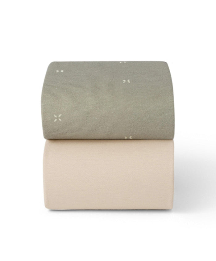 Snuz Snüz Twin Pack Cot & Cotbed Sheets - Sage Cross