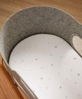 Snuz Snüz Twin Pack Moses Basket Sheets - Grey Cloud
