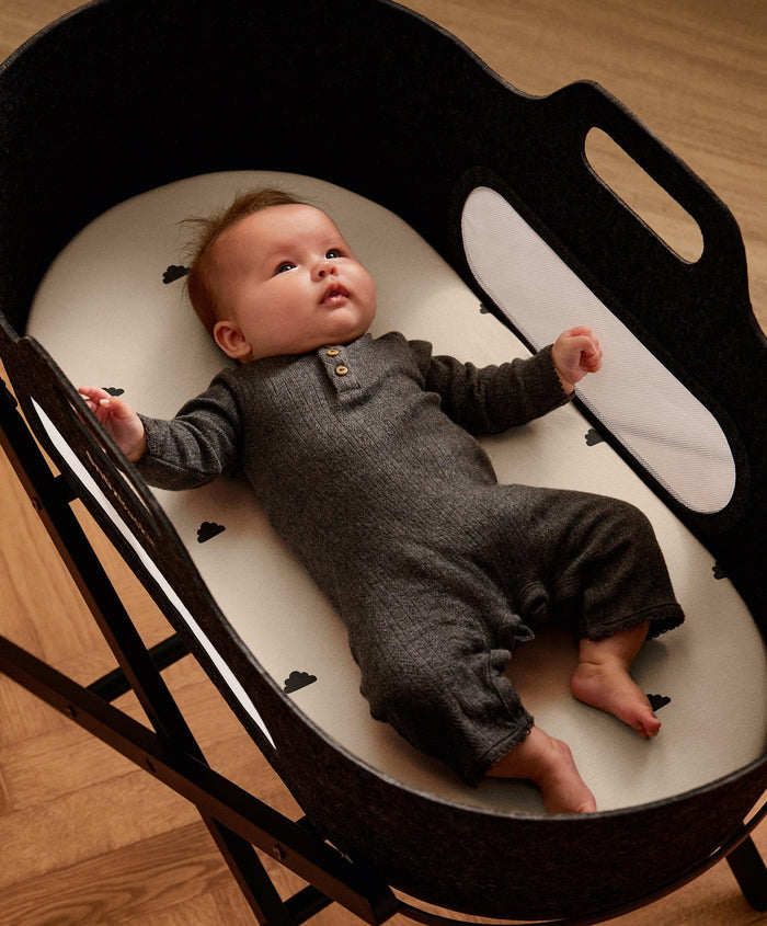 Snuz Snüz Twin Pack Moses Basket Sheets - Sand Cloud