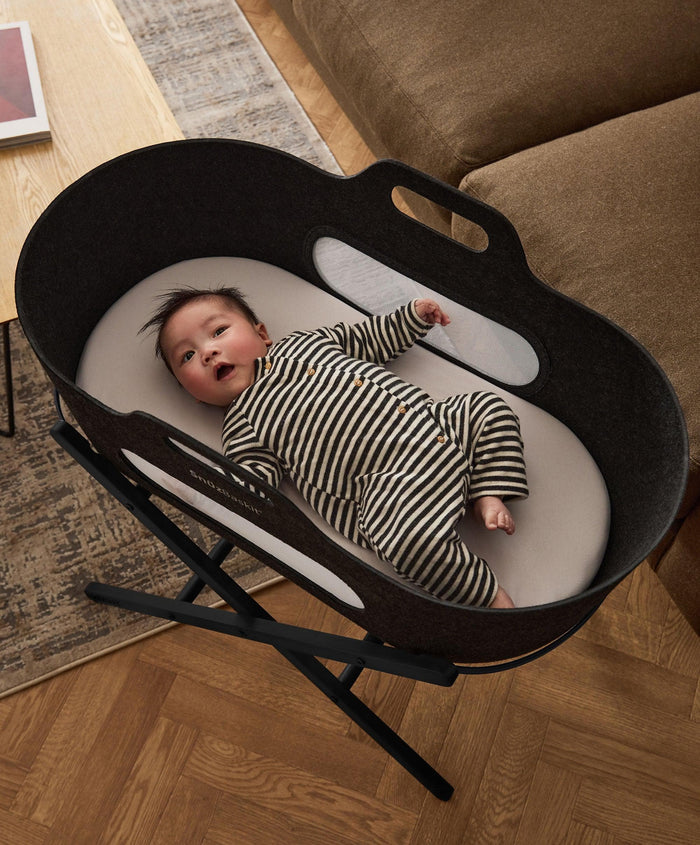 Snuz SnuzBaskit Moses Basket & Stand - Graphite
