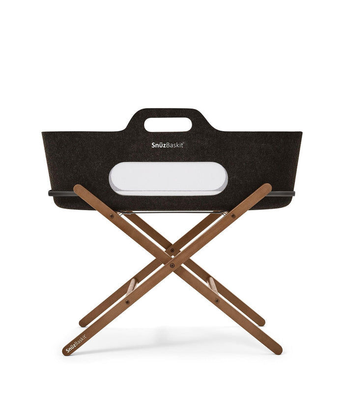 Snuz SnuzBaskit Moses Basket & Stand - Graphite/Walnut