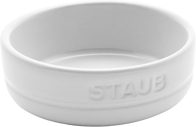 STAUB Ceramic Dinnerware 4-pc Condiment Dish Set - White Truffle