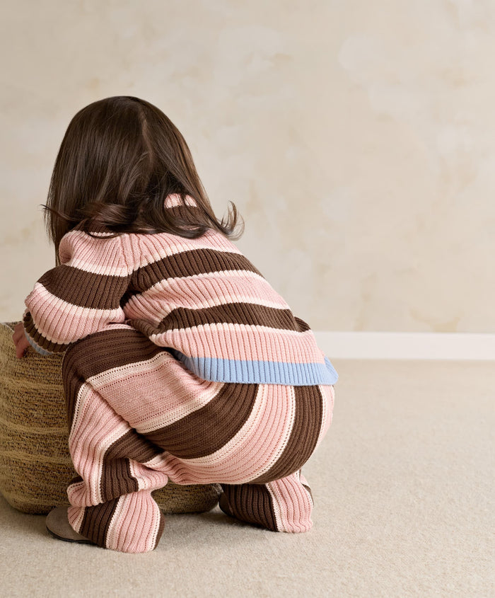 Mamas & Papas Outfits & Sets Stripe Cardigan & Knitted Wide Leg Trousers