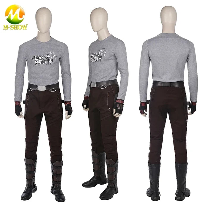 Superhero Jason Lord Cosplay Costume Luxious PU Jacket Peter Jason Quill Outfit for Halloween