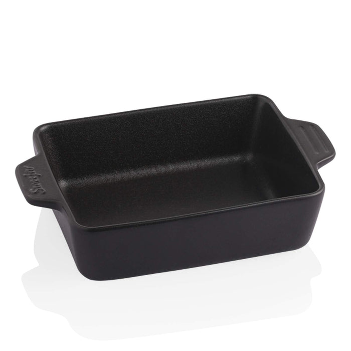 Sweejar Ceramic Baking Dish, Rectangular Small Baking Pan with Double Handles, 20 Oz for Cooking, Brownie, Kitchen, 6.5 x 4.9 x 1.8 Inches(Navy)