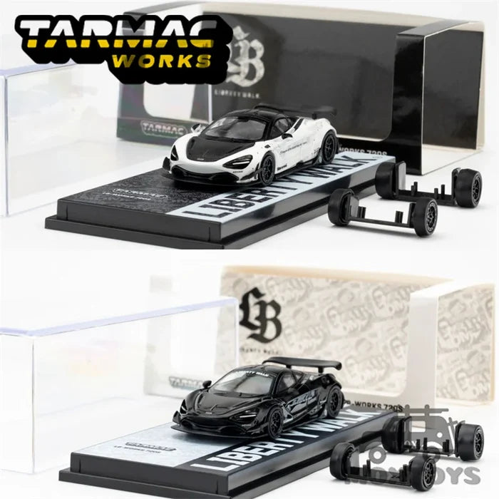 Tarmac Works 1:64 928S GR T3 Van 720S F40 GTE RS Diecast Model Car