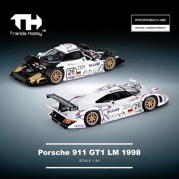 TH 1/64 911GT1 Le Mans Champion Cayenne Alloy Car Model as a Gift for Collectors