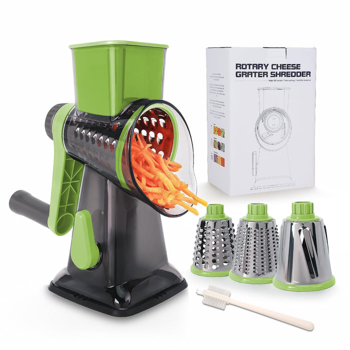 TiwisiTe Rotary Cheese Grater with Handle-Versatile Cheese Grater
