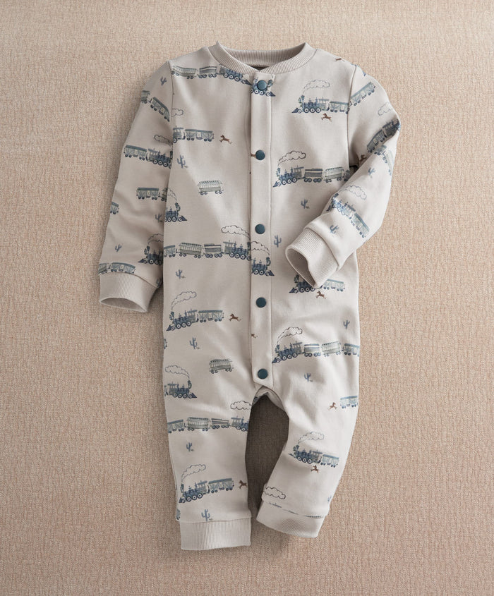 Mamas & Papas Rompers Train Long Sleeve Romper