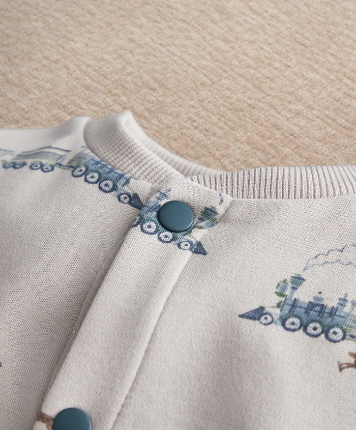 Mamas & Papas Rompers Train Long Sleeve Romper