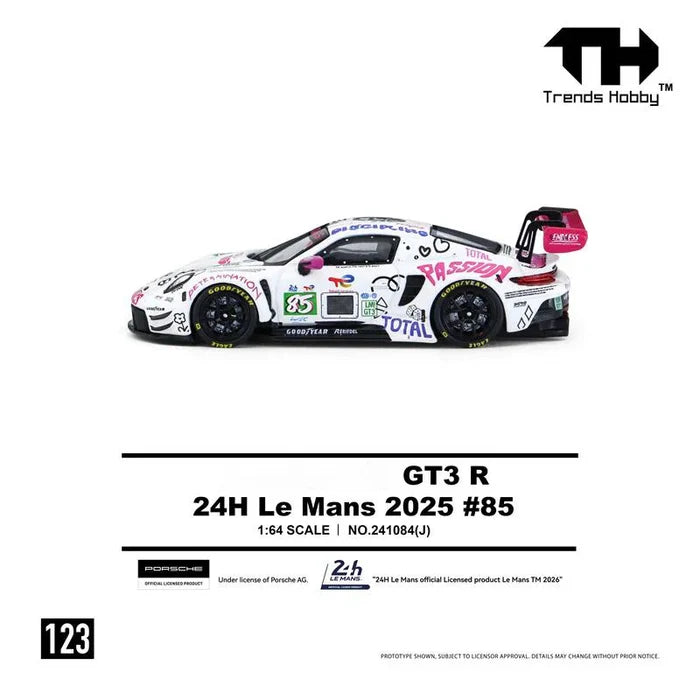 Trends Hobby 1:64 Cayenne Turbo GT/GT3 R LeMans 24H LMGT3 2025 Iron Dames Die-Cast Car Models Gifts