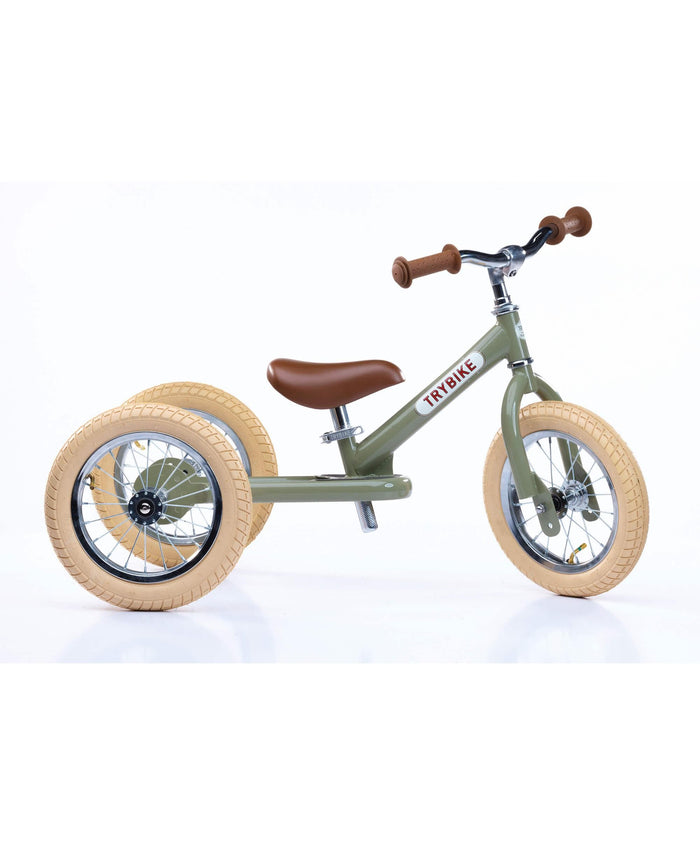 Trybike Outdoor Play Hippy Chick 2 in 1 Balance Trybike Toy - Vintage Green