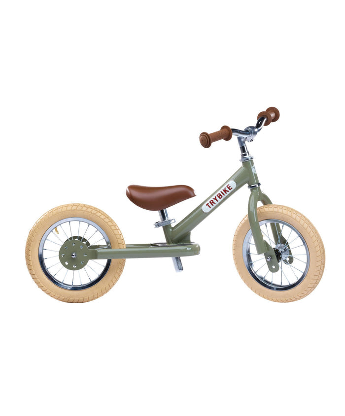 Trybike Outdoor Play Hippy Chick 2 in 1 Balance Trybike Toy - Vintage Green