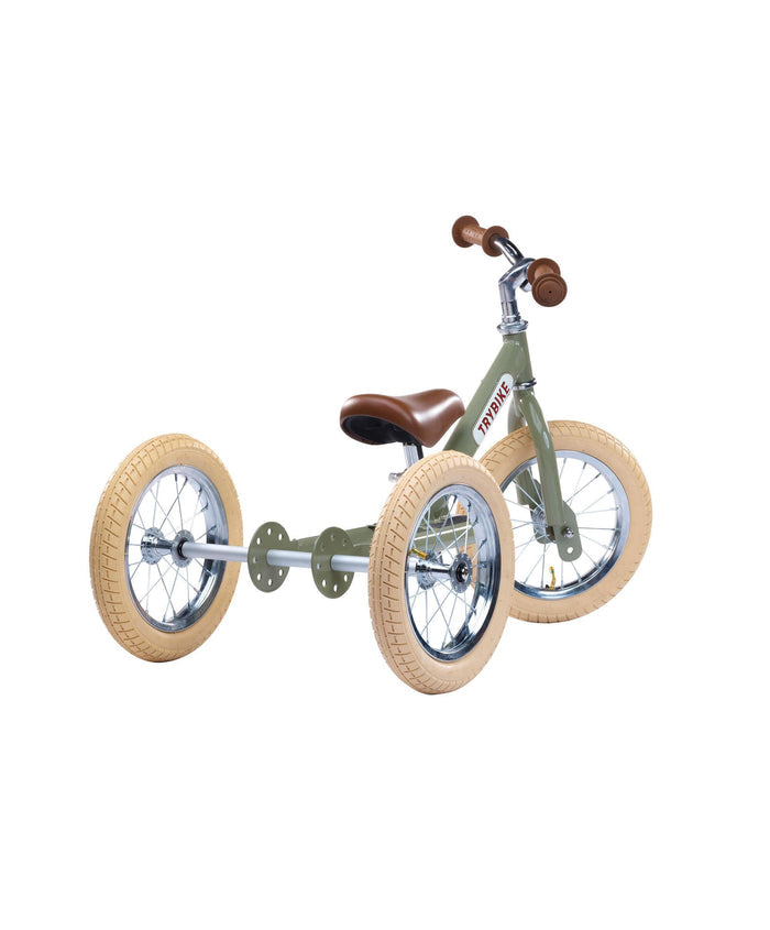 Trybike Outdoor Play Hippy Chick 2 in 1 Balance Trybike Toy - Vintage Green