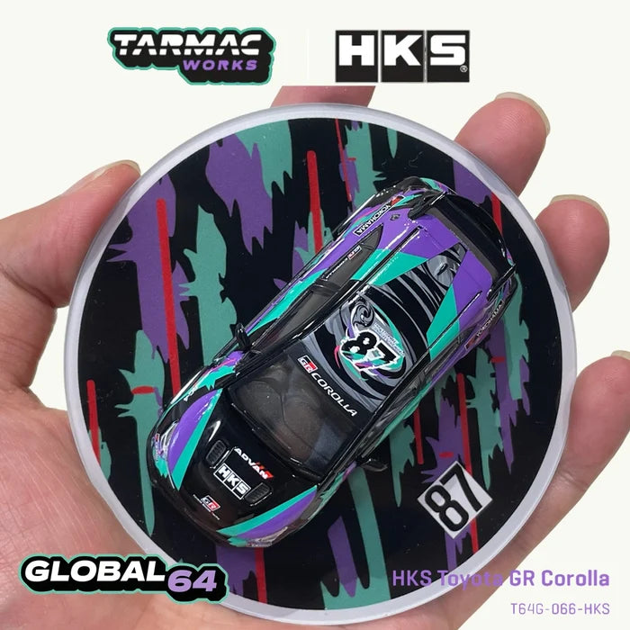 TW in Stock 1:64 HKS Toyota GR Corolla Diecast Car Model Collection Toys Tarmac Works T64G-066-HKS