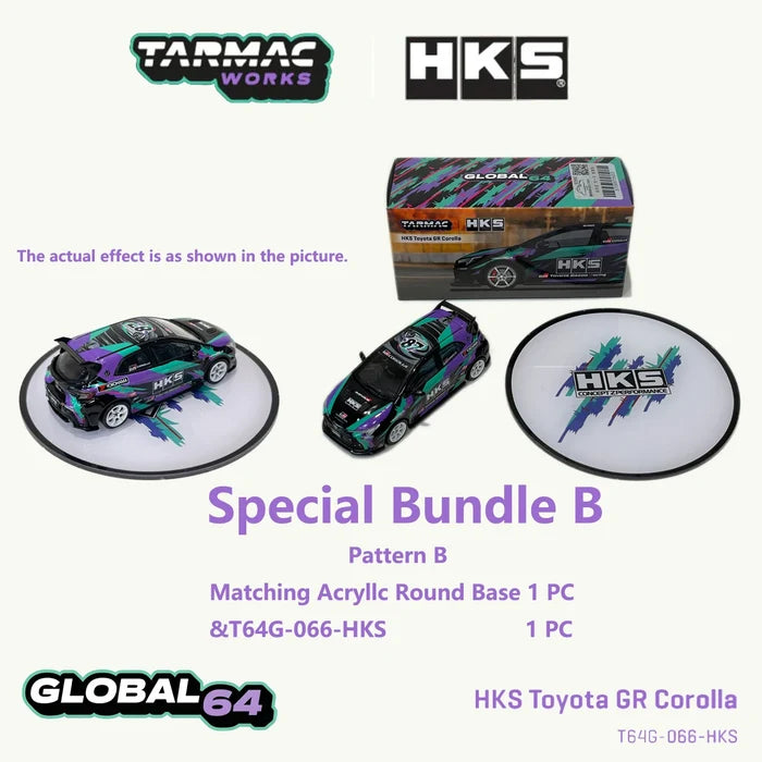 TW in Stock 1:64 HKS Toyota GR Corolla Diecast Car Model Collection Toys Tarmac Works T64G-066-HKS