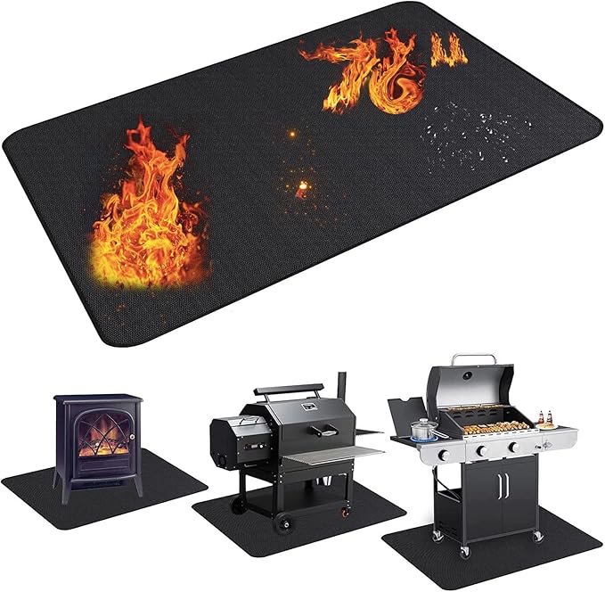 UBeesize 3 Pack Grill Mats for Outdoor Grill, Heavy Duty Grill Mats, Non Stick BBQ Grill Mats & Baking Mats, Resuable and Easy to Clean, Works on Gas Charcoal and Electric BBQ-15.75 x 13 Inch