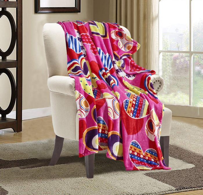 Valentine's Day 50" x 60" Throw - Love Theme Flannel Fleece Throw Blanket