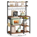 VASAGLE Baker's Rack, 35.4 Inches Microwave Stand with Wire Basket, 8 Hooks