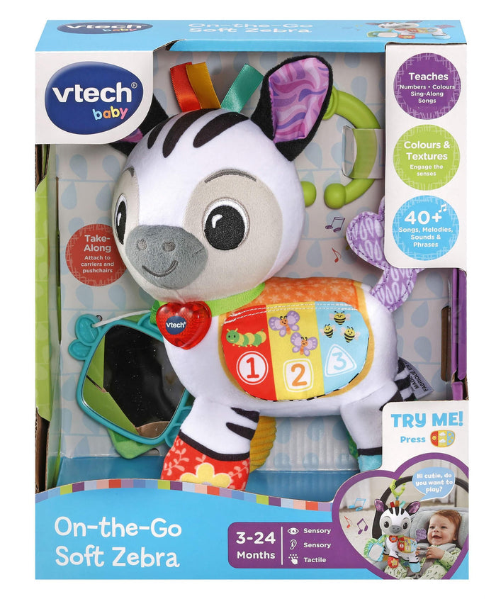 VTech V-Tech On-the-Go Soft Zebra Travel Toy