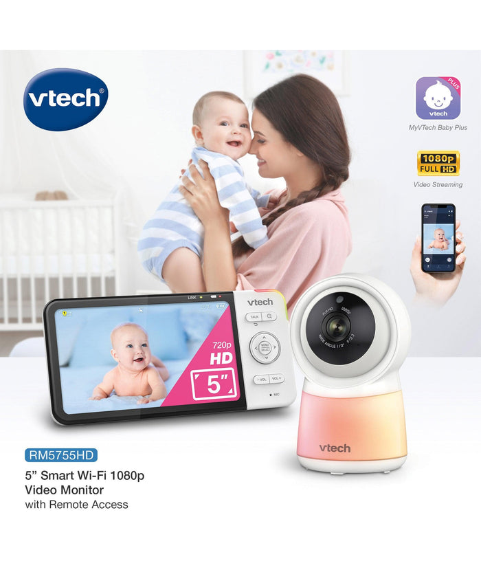 VTech Baby Monitors VTech RM5755HD 5” Smart Baby Monitor - Whitte