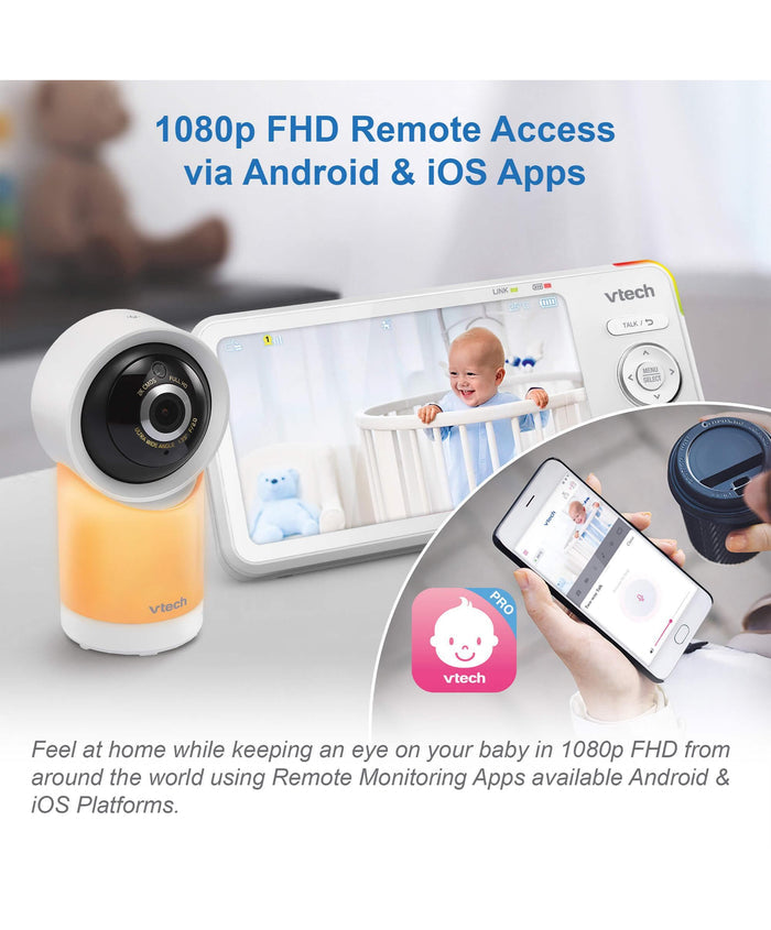 VTech Baby Monitors VTech RM5766HD Smart Video Baby Monitor & Camera Floorstand - White