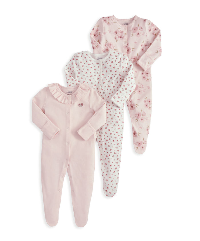 Mamas & Papas All-in-Ones & Bodysuits Watercolour Sleepsuits (Pack of 3)