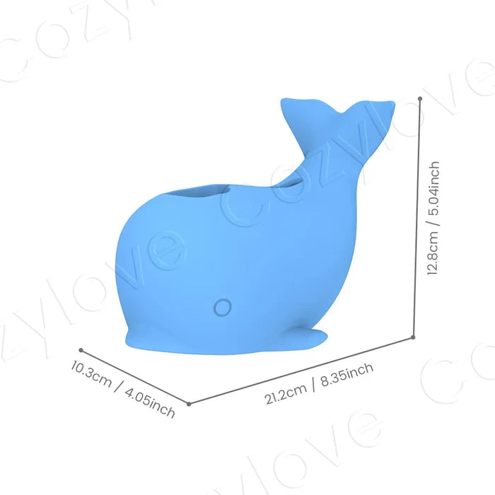 Whale Shape Baby Bath Faucet Cover Soft Silicone Spout Cover for Toddler Bath Safety