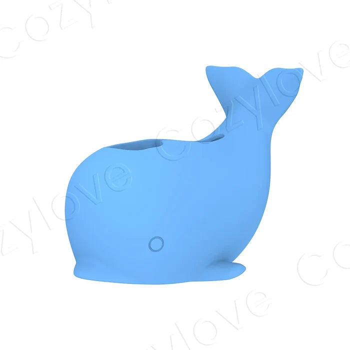 Whale Shape Baby Bath Faucet Cover Soft Silicone Spout Cover for Toddler Bath Safety