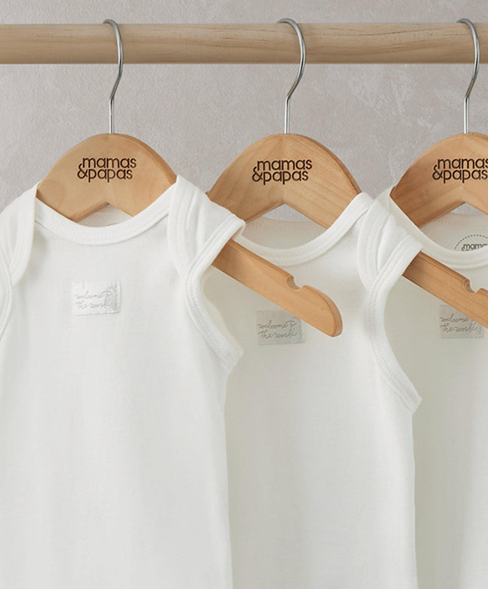 Mamas & Papas White Sleeveless Bodysuits (5 Pack)